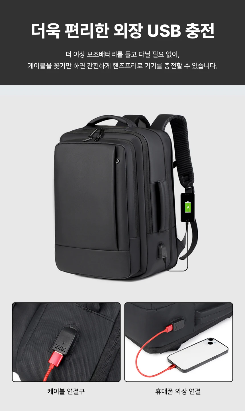 2026 Business Laptop Backpack Large Capacity Men's Backpack Expandable Multiple Use Business Travel Bag for Boarding
