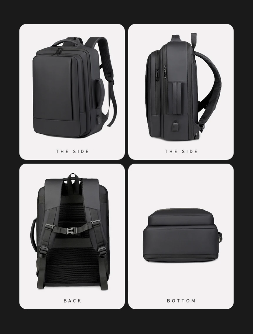 2026 Business Laptop Backpack Large Capacity Men's Backpack Expandable Multiple Use Business Travel Bag for Boarding