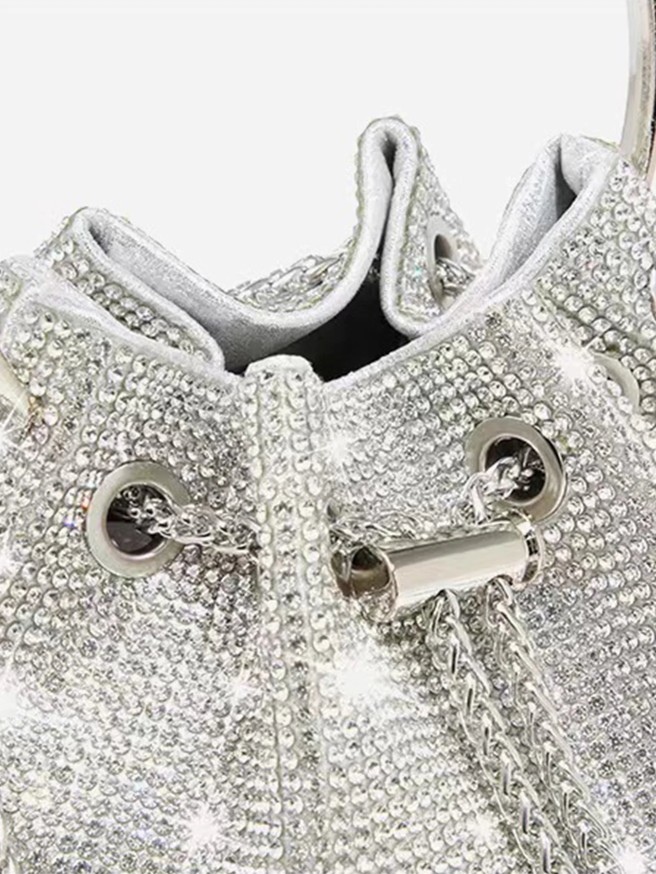 Fashion Rhinestone Handbag Women Prom Clutch Purse Shoulder Crossbody Bags Ladies Glitter Totes Bags Bucket Bag Dinner Package