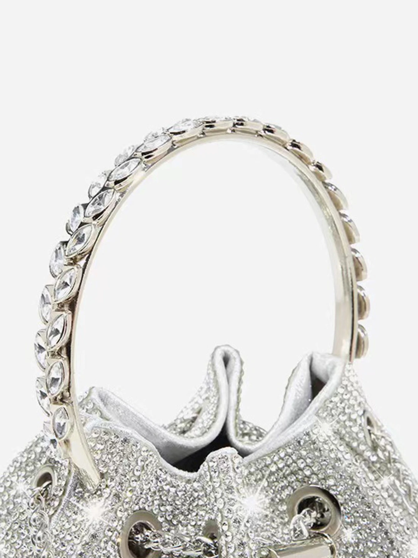 Fashion Rhinestone Handbag Women Prom Clutch Purse Shoulder Crossbody Bags Ladies Glitter Totes Bags Bucket Bag Dinner Package