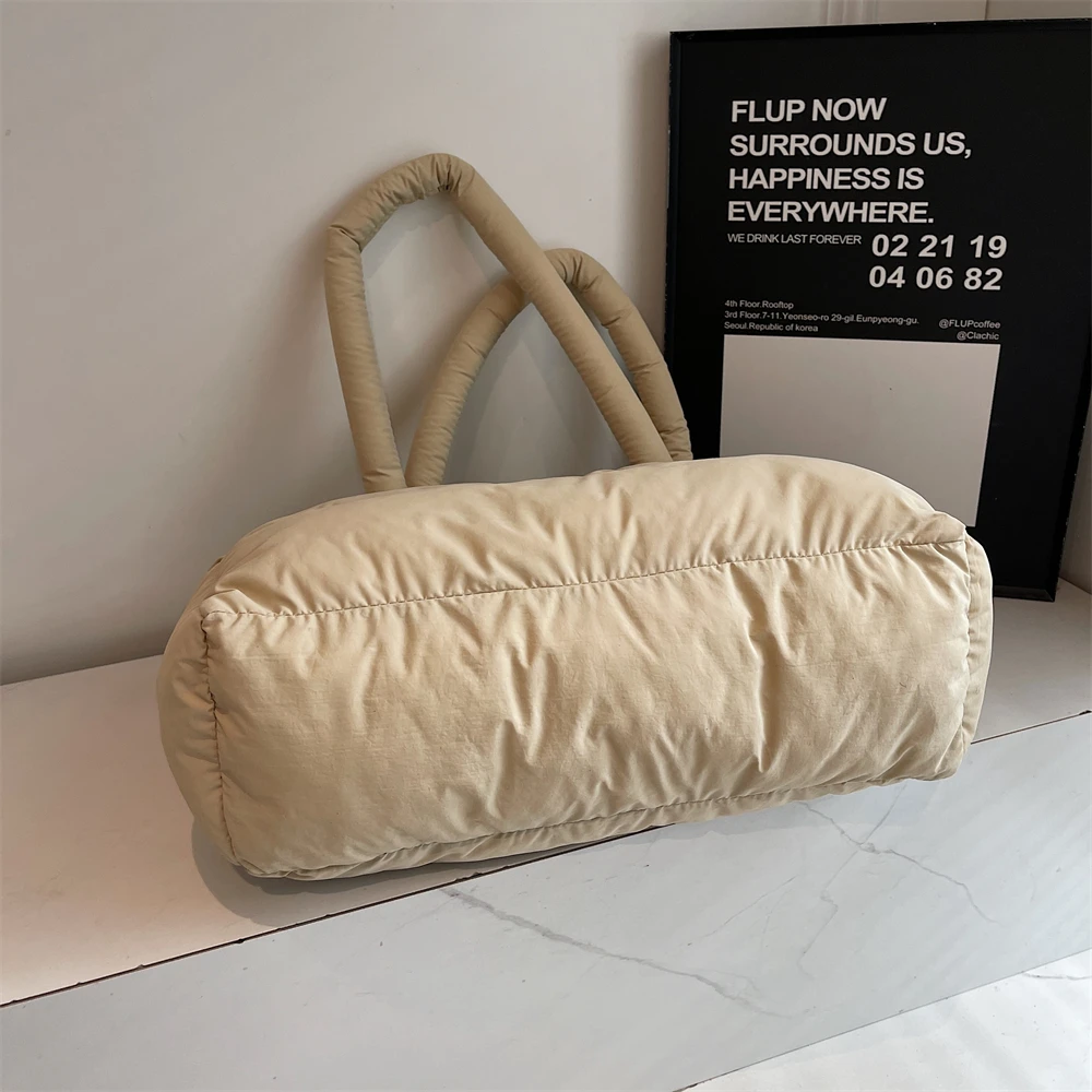 2025 Winter Latest Trend Women Shoulder Tote Bags Space Cotton Padded Large Capacity Shopper Totes Quality Commute Handbags Lady