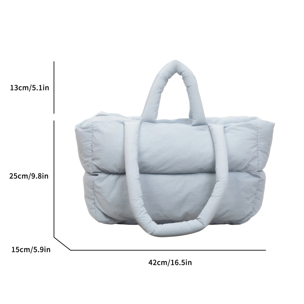 2025 Winter Latest Trend Women Shoulder Tote Bags Space Cotton Padded Large Capacity Shopper Totes Quality Commute Handbags Lady