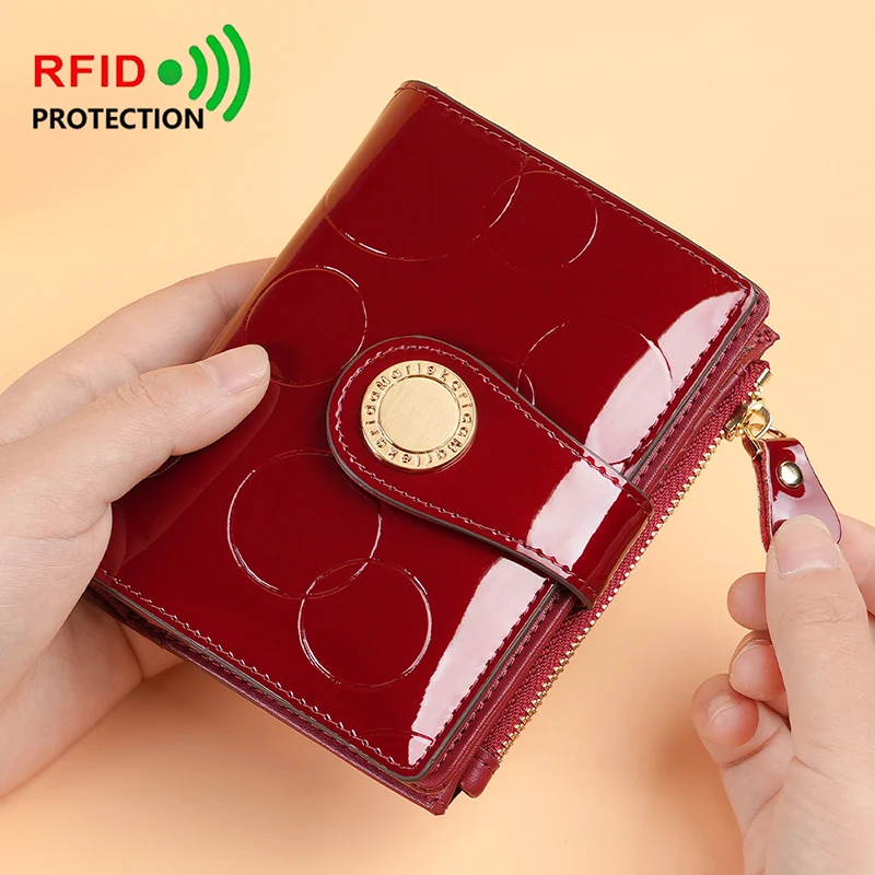 Luxury Designer Wallet for Women Portable Short Bags RFID Blocking Card Holder Purses with Zip Leather Wallets and Handbags