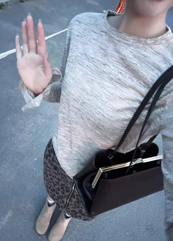 Women's Autumn/Winter Fashion Retro Underarm Bag: A Vintage, Minimalist Clip-Style Handbag – New Trendy Design for Women, Featur