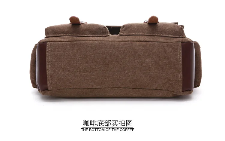 Canvas Men Business Messenger Bags for Men Shoulder Bag Vintage Canvas Crossbody Pack Retro Casual Office Travel Bag