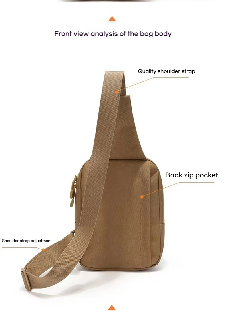 Tactical Shoulder Chest Bag Pistol Holster Concealed Carry Sling Crossbody Range Gun Convertible Backpack for Hunting Camping