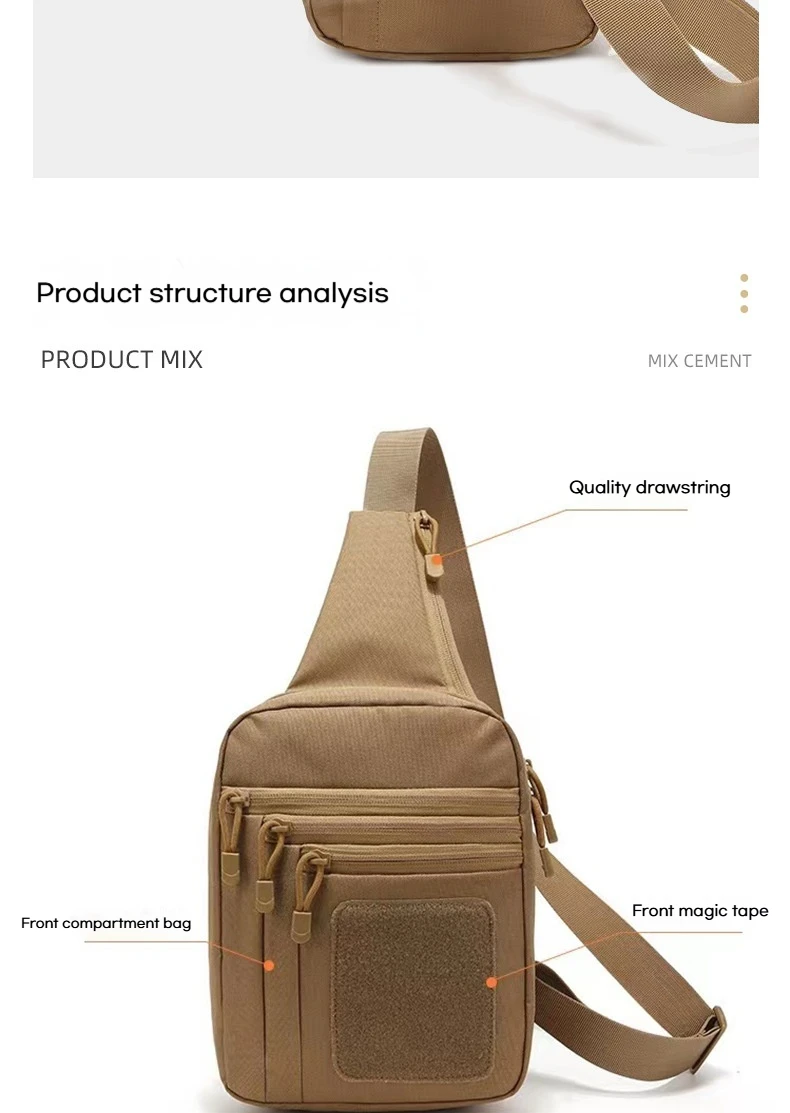 Tactical Shoulder Chest Bag Pistol Holster Concealed Carry Sling Crossbody Range Gun Convertible Backpack for Hunting Camping