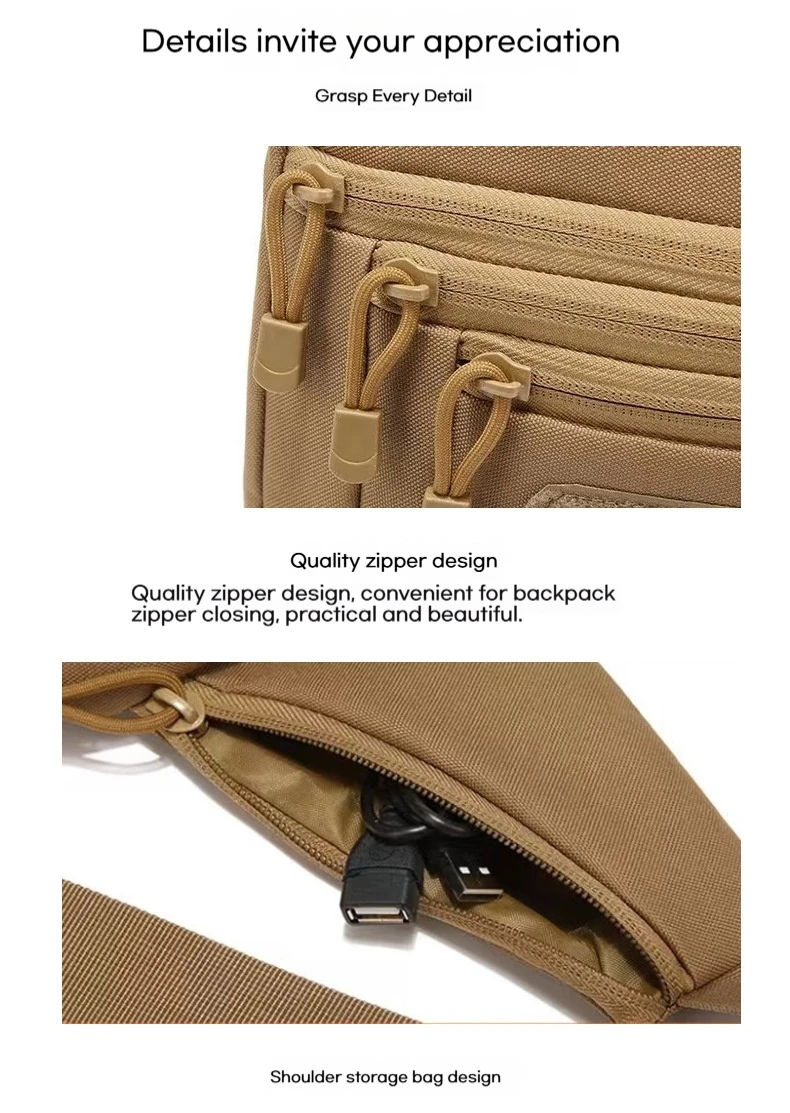 Tactical Shoulder Chest Bag Pistol Holster Concealed Carry Sling Crossbody Range Gun Convertible Backpack for Hunting Camping