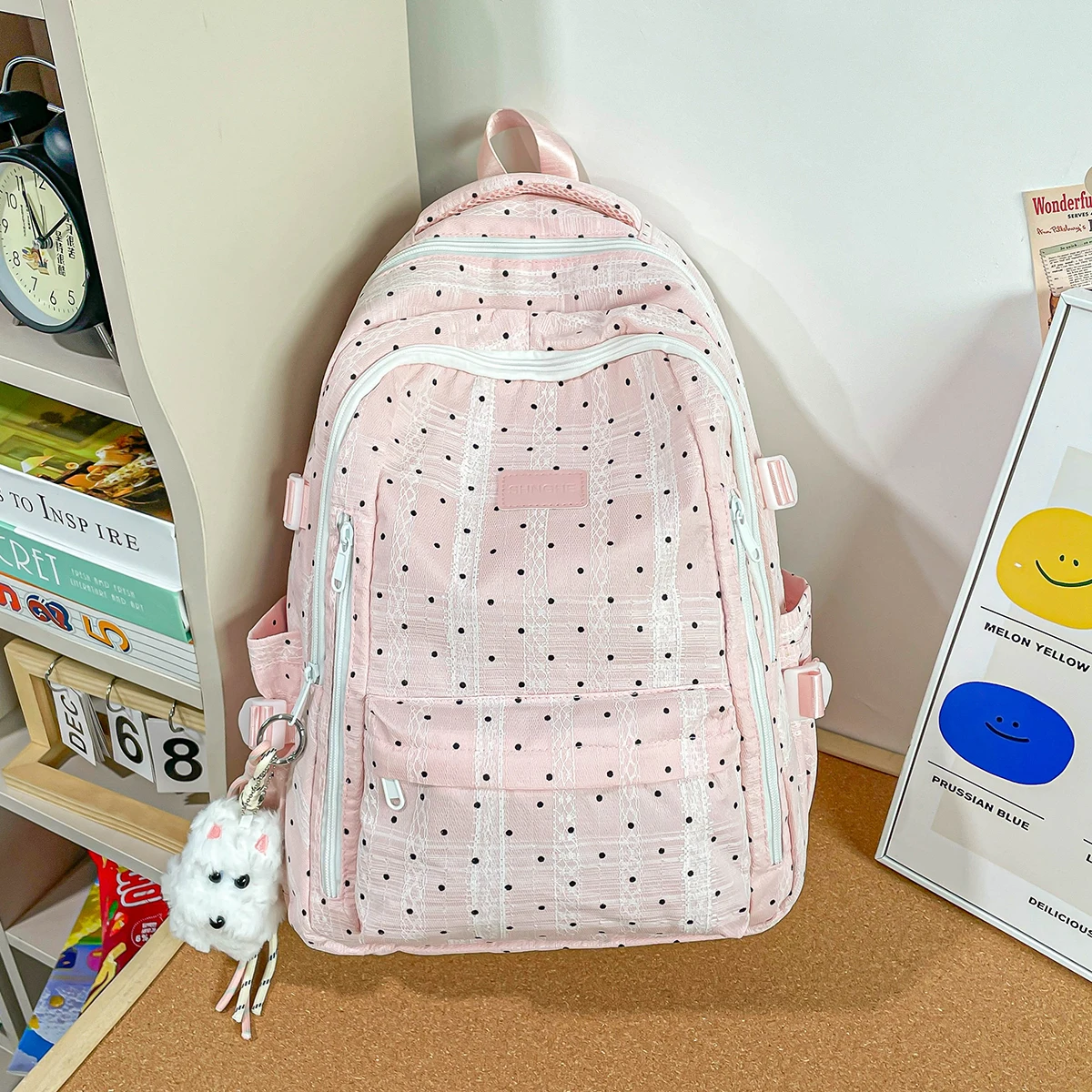 Junior High School Students' Schoolbags, Girls' Ultra-Light Weight-Reducing and Spine-Protecting Backpacks for Elementary School Fifth and Sixth Grade Students and High School Students