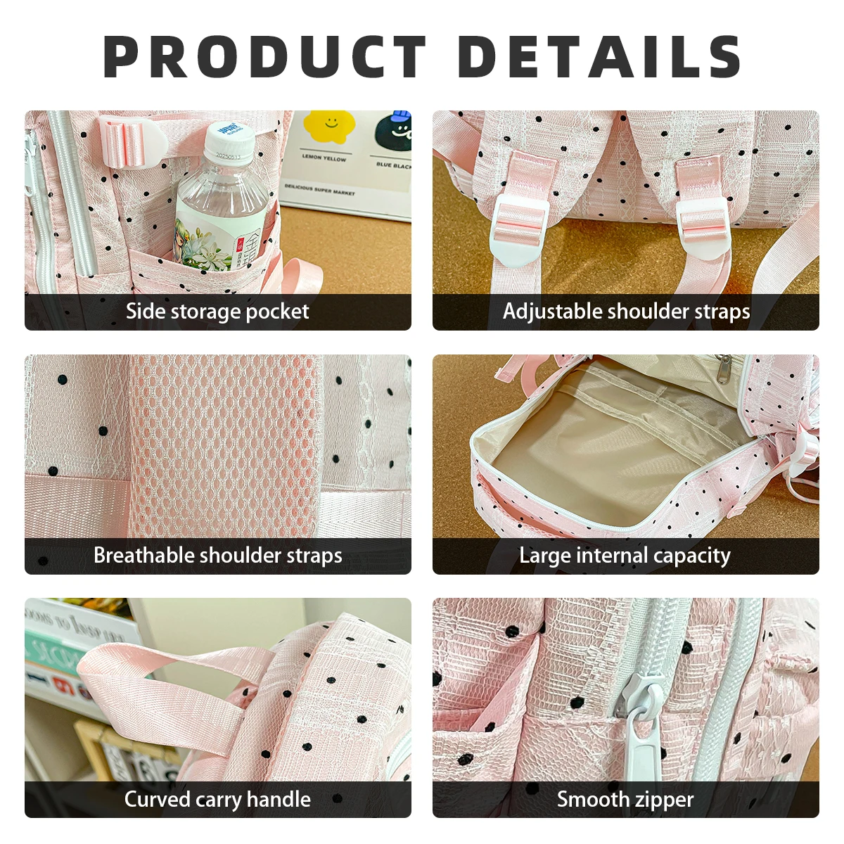 Junior High School Students' Schoolbags, Girls' Ultra-Light Weight-Reducing and Spine-Protecting Backpacks for Elementary School Fifth and Sixth Grade Students and High School Students