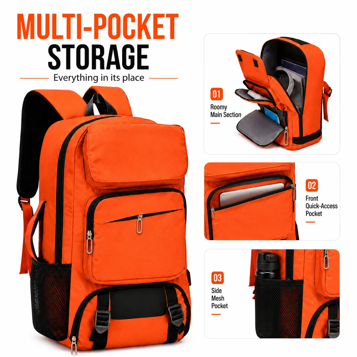 Large Capacity Men's Travel Backpack with Separate Shoe Compartment and Multiple Pockets for Organizing Laptops, a Spacious Backpack Suitable for Business Trips, Vacations, and Daily Commuting
