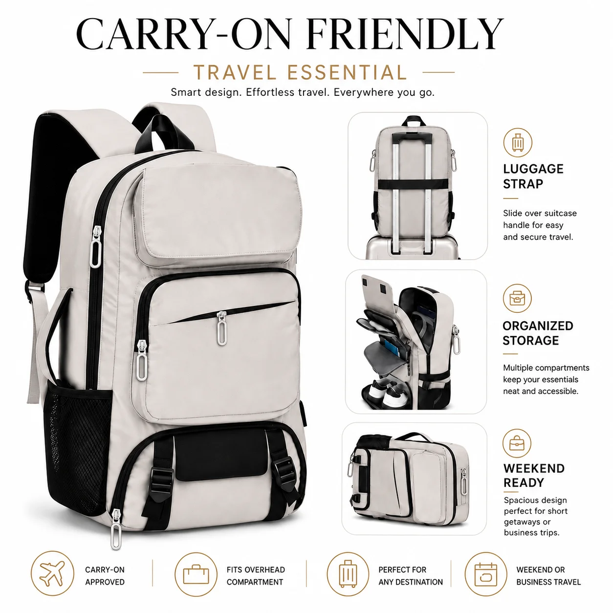 Large Capacity Men's Travel Backpack with Separate Shoe Compartment and Multiple Pockets for Organizing Laptops, a Spacious Backpack Suitable for Business Trips, Vacations, and Daily Commuting