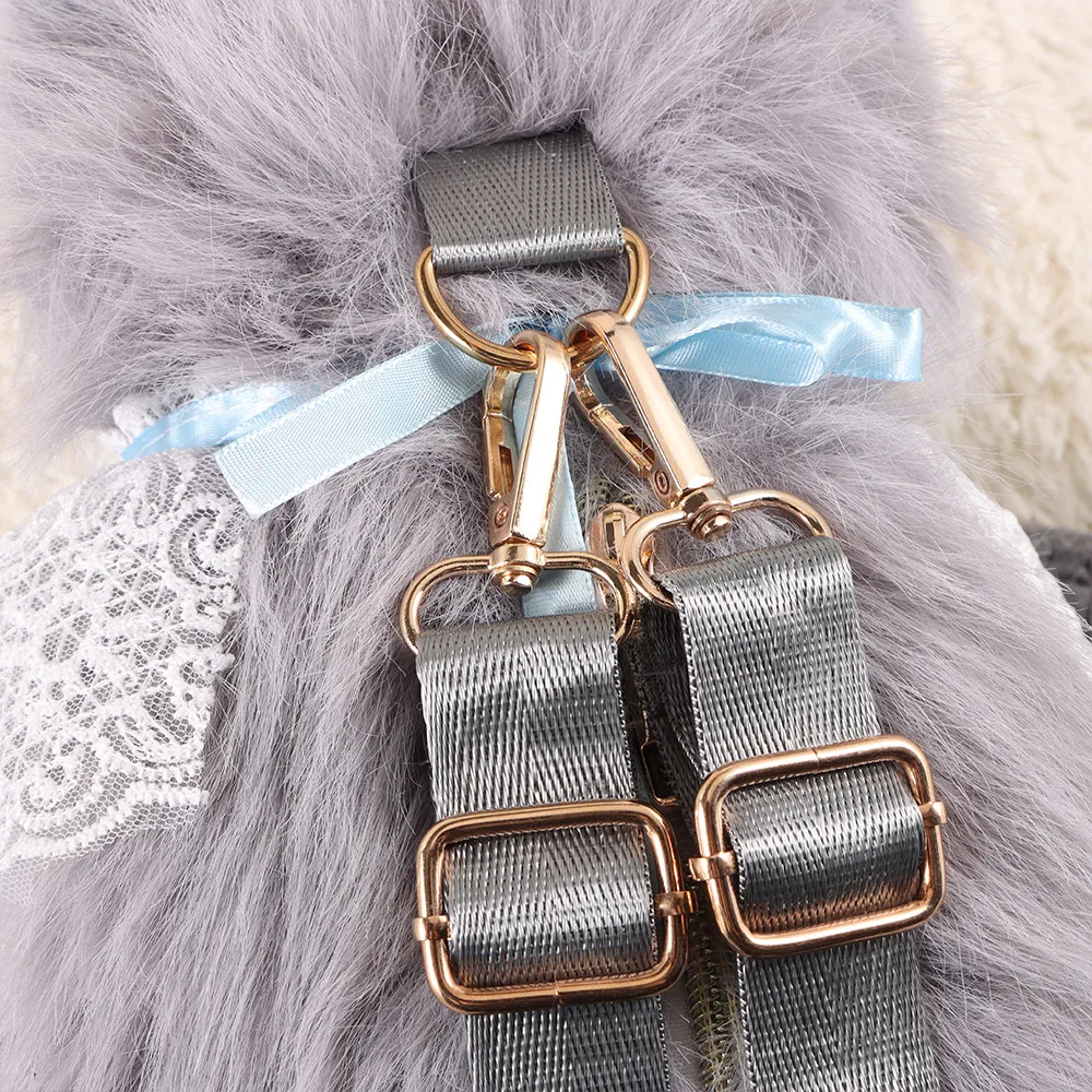 New Realistic Cat Simulated Puppet Cat Backpack Soft Fluffy Cute Cartoon Cat Backpack School Bags Travel Storage