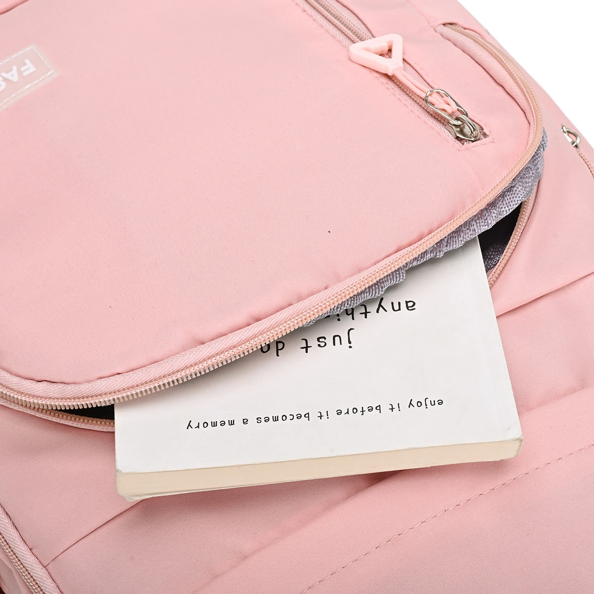 Macaron Gentle Solid Color Backpack Lightweight Load Reducing Multi-layer Storage Student School Bags Campus Commuting Backpack