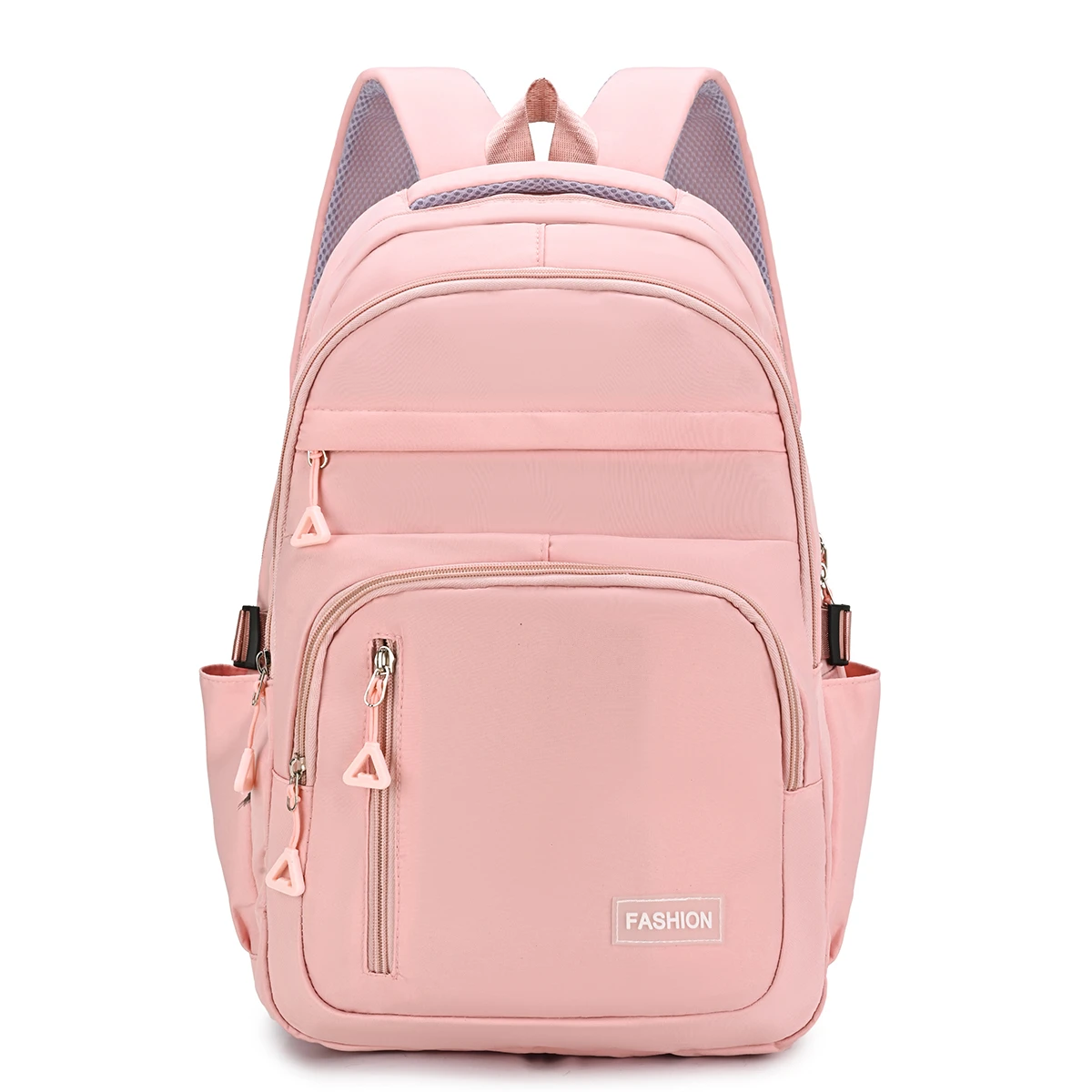 Macaron Gentle Solid Color Backpack Lightweight Load Reducing Multi-layer Storage Student School Bags Campus Commuting Backpack