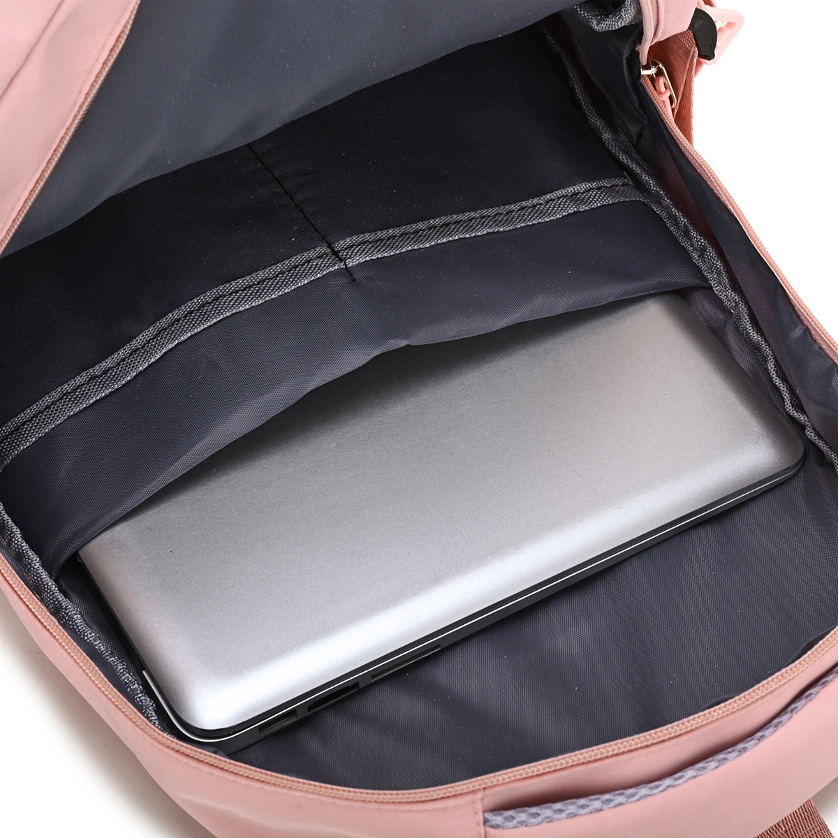 Macaron Gentle Solid Color Backpack Lightweight Load Reducing Multi-layer Storage Student School Bags Campus Commuting Backpack