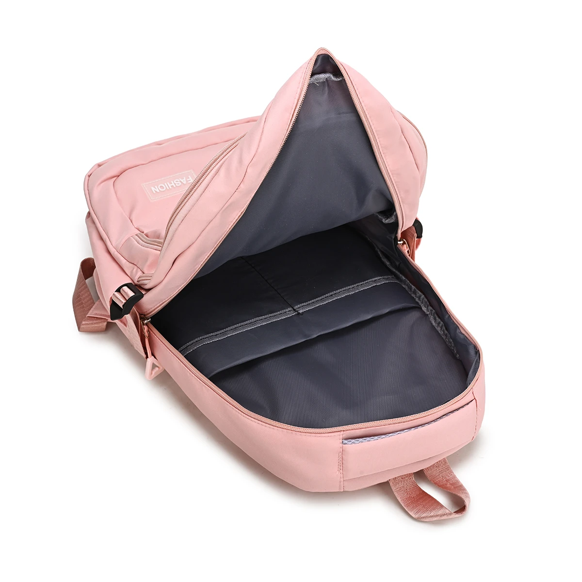 Macaron Gentle Solid Color Backpack Lightweight Load Reducing Multi-layer Storage Student School Bags Campus Commuting Backpack