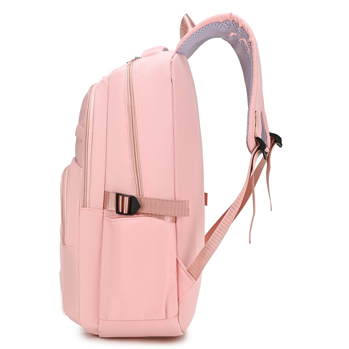 Macaron Gentle Solid Color Backpack Lightweight Load Reducing Multi-layer Storage Student School Bags Campus Commuting Backpack