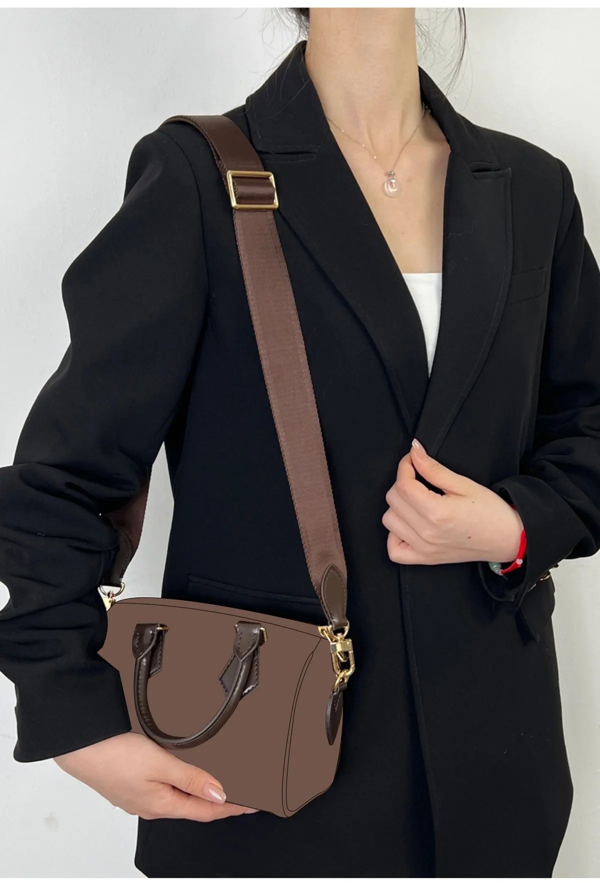 Canvas Adjustable Bag Strap For LV Speedy20 Shoulder Strap Fashion Replacement Bag Belts Handle Crossbody Strap Bag Accessories