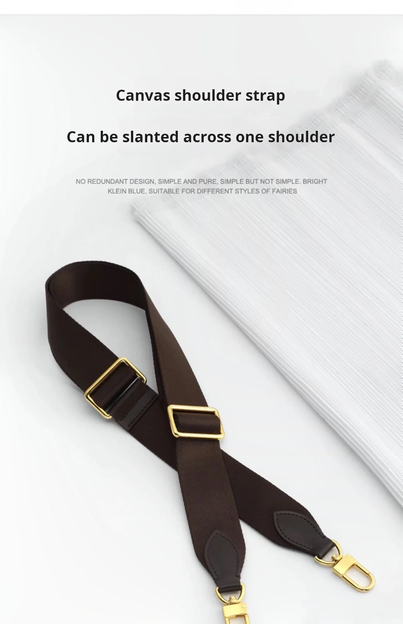 Canvas Adjustable Bag Strap For LV Speedy20 Shoulder Strap Fashion Replacement Bag Belts Handle Crossbody Strap Bag Accessories