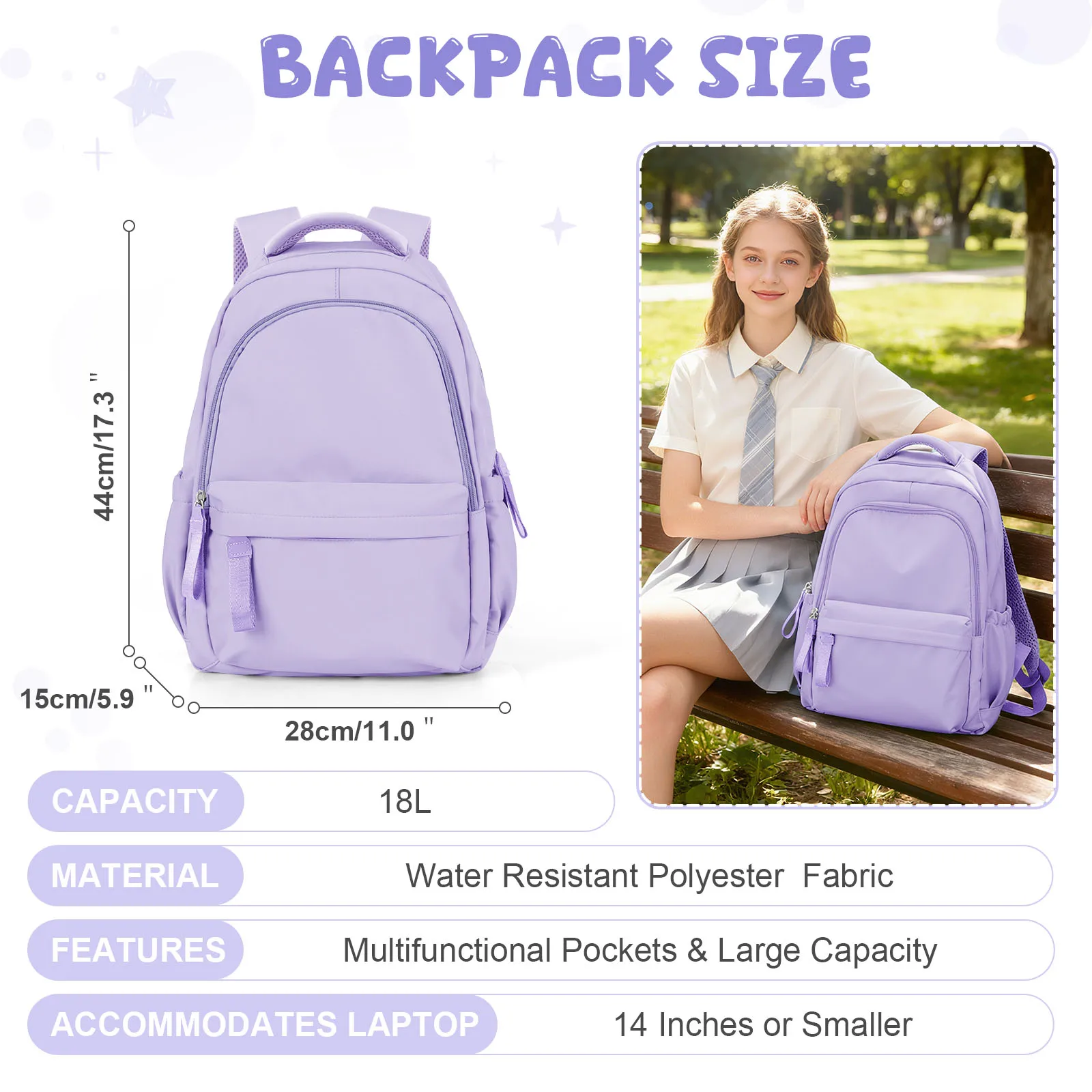 Teenage School Backpacks Casual Backpack Perfect for Daily School Use, Back to School Backpack, Travel Backpack for Girls Boys