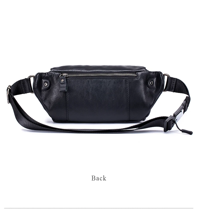 GenuineLeather Fanny Packs for Men Belt Bag Fashionable Waist Pack Sling Crossbody Bag for Workout Travel Camping Hiking Walking