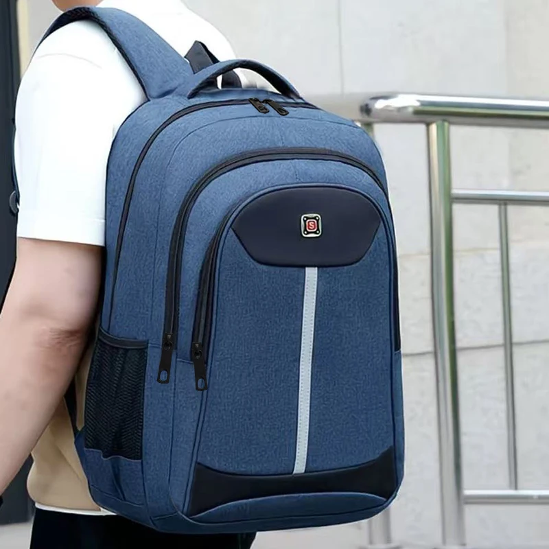 Durable Wearproof Oxford Backpack High-capacity Multi-zipper Laptop Bag for Men Women Work, School and Outdoor Activities
