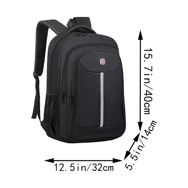 Durable Wearproof Oxford Backpack High-capacity Multi-zipper Laptop Bag for Men Women Work, School and Outdoor Activities