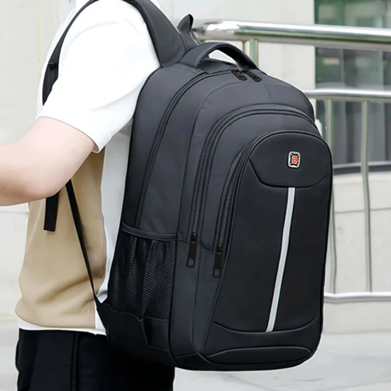 Durable Wearproof Oxford Backpack High-capacity Multi-zipper Laptop Bag for Men Women Work, School and Outdoor Activities