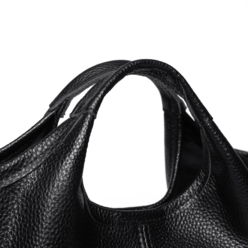 100% cowhide Tote Bags for Work Commuting Carrying Bag College Style Student Outfit Book Shoulder Bags Bolsos Para Mujer wallet