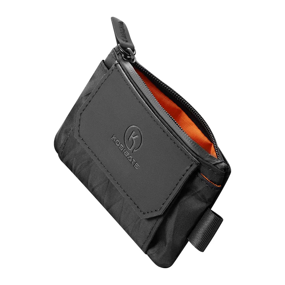 RFID Blocking Minimalist Travel Wallet Zipper Pouch Coin - Compact Card Holder and Cash Wallet, Multifunctional Wallet with Flap