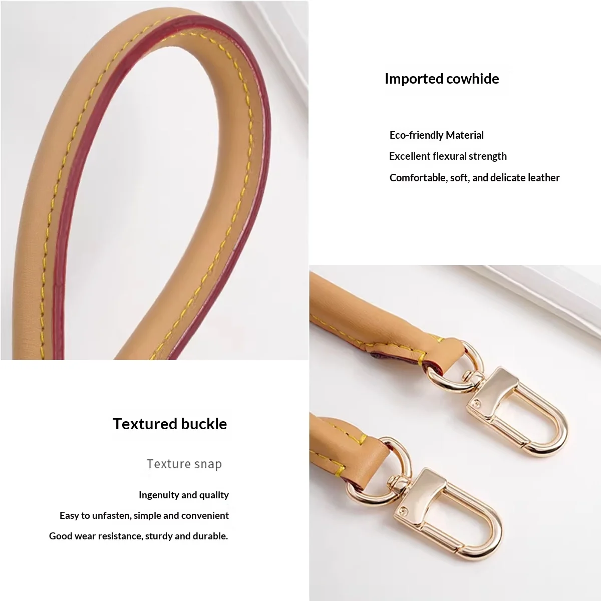 Cowhide Leather Shoulder Strap for Speedy Trunk20 Carryall Diane Women Bag Soft Replacement Bag Strap Modification Accessories