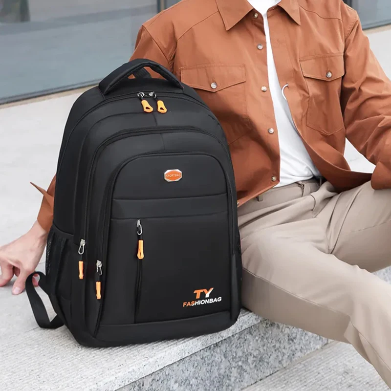 Neutral style men's and women's business backpack suitable for travel, student use. Made of nylon material.