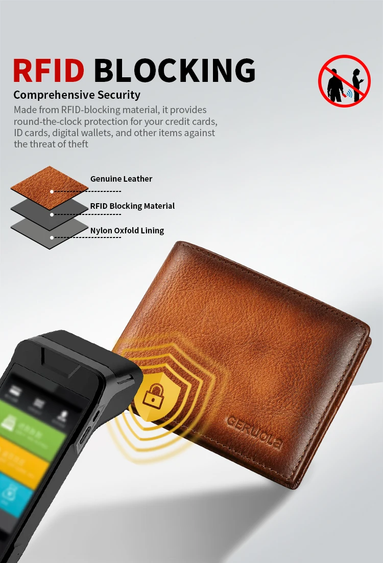 2526 Bestseller Short-style Wallet Crafted from Genuine Top-grain Cowhide Leather Features RFID Blocking Technology Card Slot De