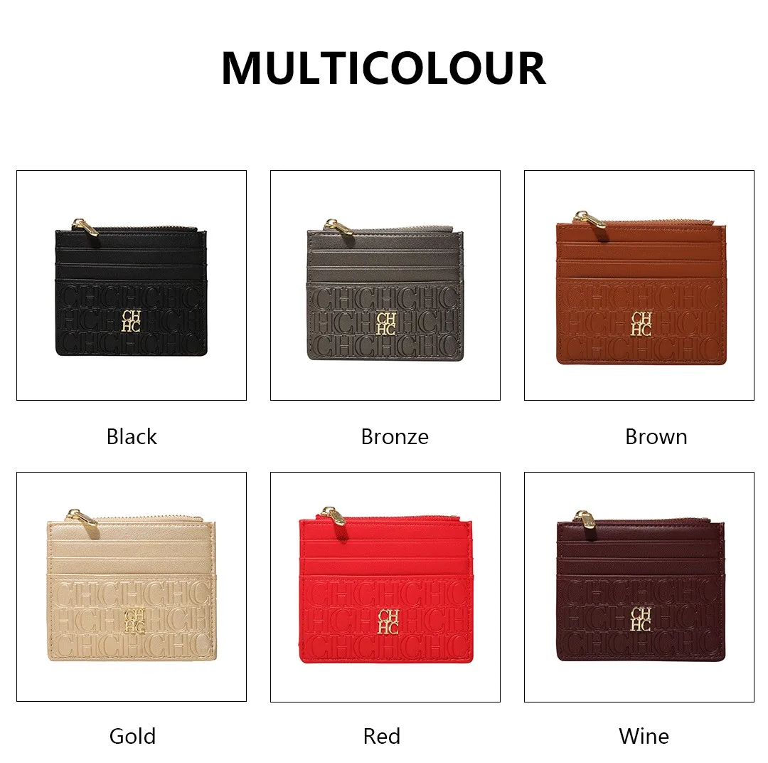 CH Women's Wallet Exquisite Compact Convenient Decoration Durable Elegant Brand Design Sense Letter Decoration Zipper