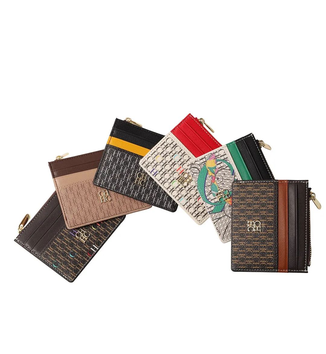 CH Women's Wallet Exquisite Compact Convenient Decoration Durable Elegant Brand Design Sense Letter Decoration Zipper
