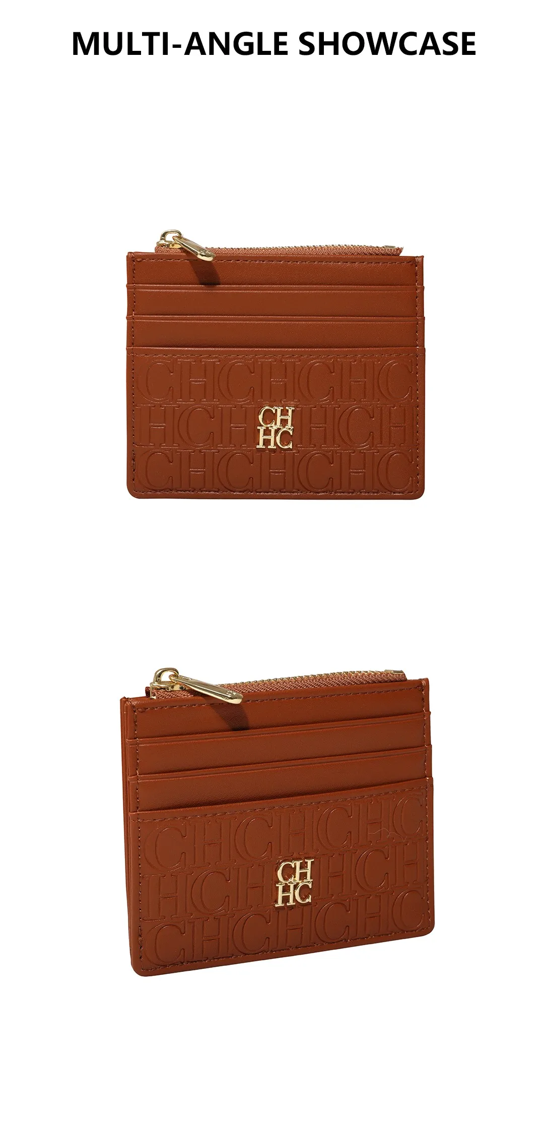 CH Women's Wallet Exquisite Compact Convenient Decoration Durable Elegant Brand Design Sense Letter Decoration Zipper