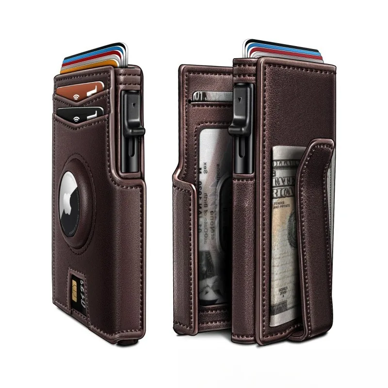 Men's Short Bifold Aluminum Case Wallet, Multi Card Slot Credit Card Holder, Durable Metal Wallet Ideal for Business & Daily Use