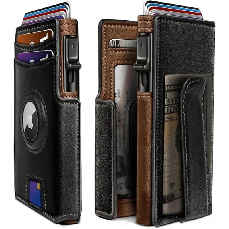 Men's Short Bifold Aluminum Case Wallet, Multi Card Slot Credit Card Holder, Durable Metal Wallet Ideal for Business & Daily Use