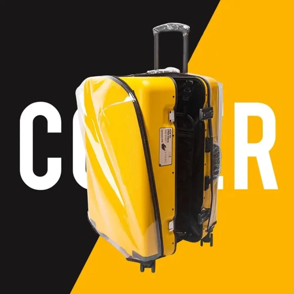 PVC Transparent Suitcase Cover No Disassembly Required Wear-resistant Dustproof Luggage Cover Waterproof Travel Accessories
