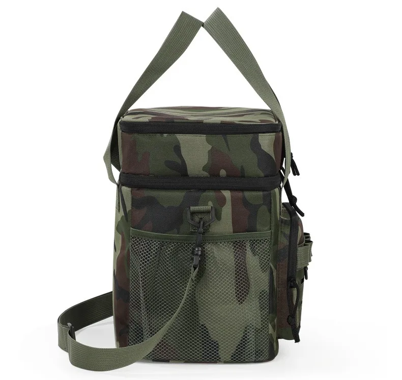 Picnic Bag Outdoor Camouflage Fashion Foreign Style Hot-Selling Lunch Bag Large Capacity Fresh-Keeping Ice Bag Oxford Cloth Lunc