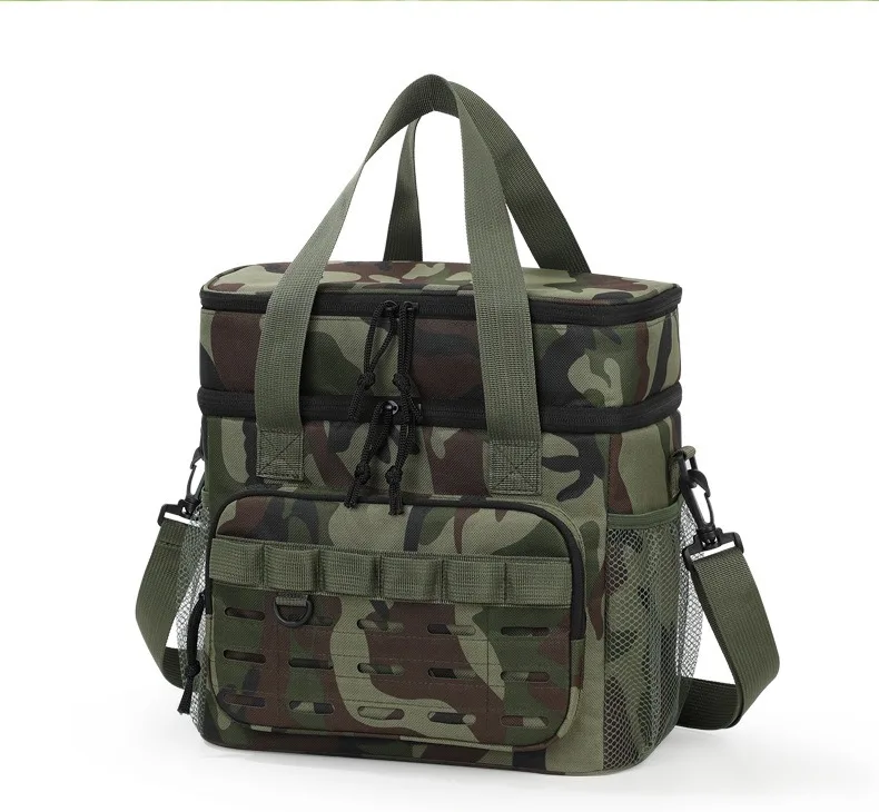 Picnic Bag Outdoor Camouflage Fashion Foreign Style Hot-Selling Lunch Bag Large Capacity Fresh-Keeping Ice Bag Oxford Cloth Lunc