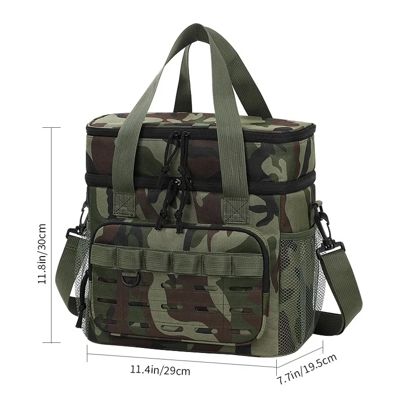 Picnic Bag Outdoor Camouflage Fashion Foreign Style Hot-Selling Lunch Bag Large Capacity Fresh-Keeping Ice Bag Oxford Cloth Lunc