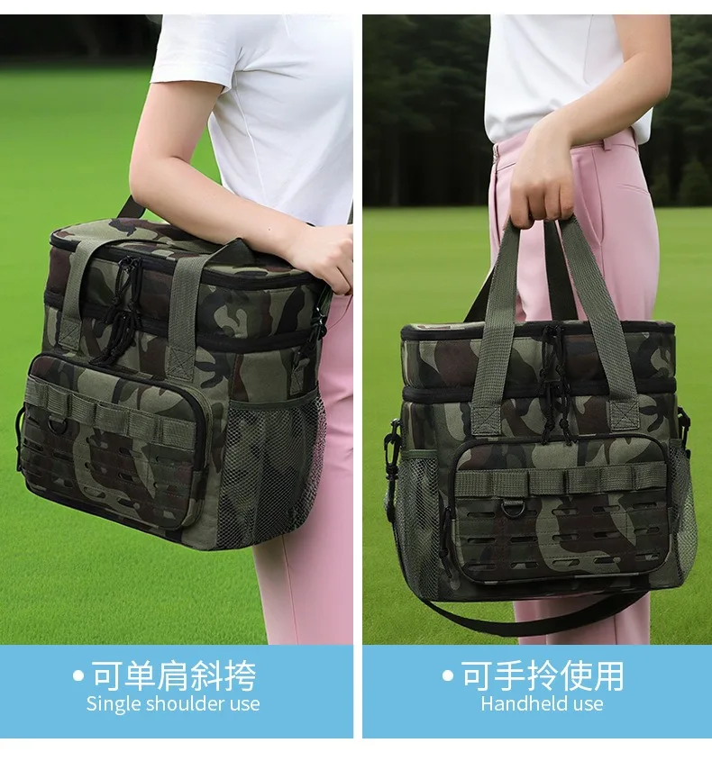 Picnic Bag Outdoor Camouflage Fashion Foreign Style Hot-Selling Lunch Bag Large Capacity Fresh-Keeping Ice Bag Oxford Cloth Lunc