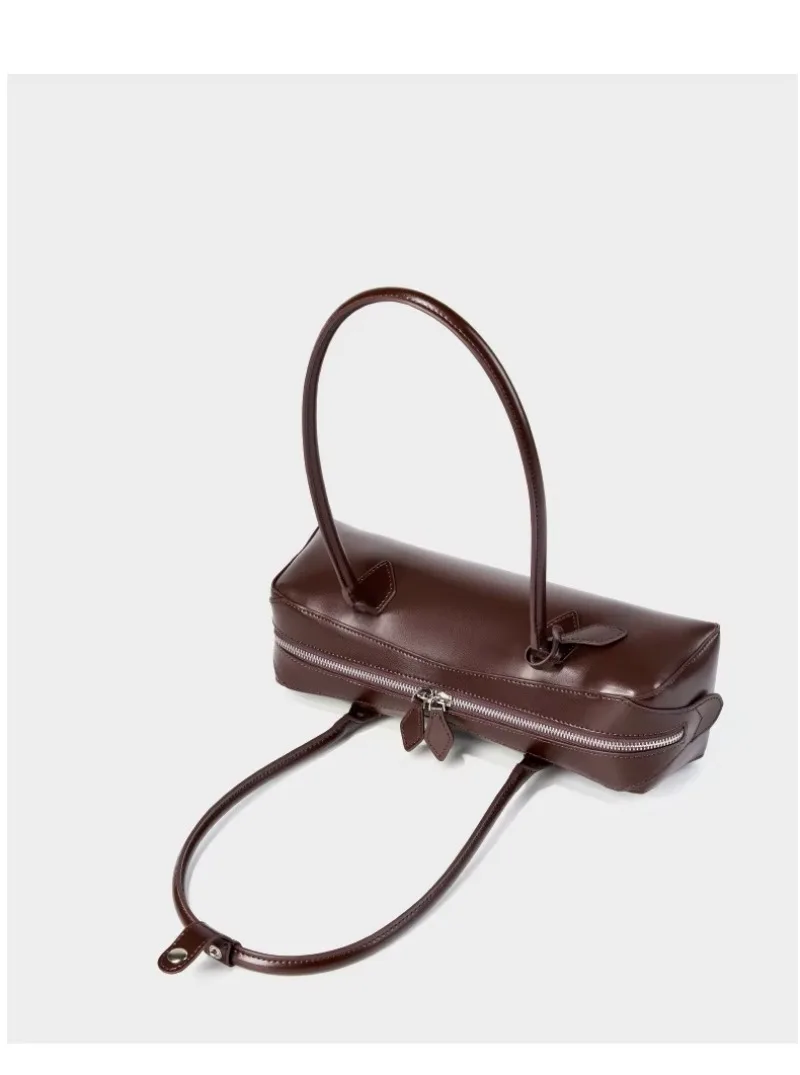 2026 Korean Luxury Bag Vintage Long Shoulder Bag Handbags Ladies Underarm Bag Shopping Bag Genuine Leather Bag Woman Hand Bag