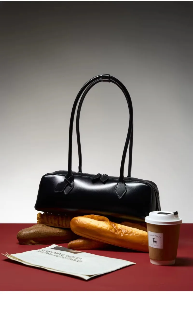 2026 Korean Luxury Bag Vintage Long Shoulder Bag Handbags Ladies Underarm Bag Shopping Bag Genuine Leather Bag Woman Hand Bag