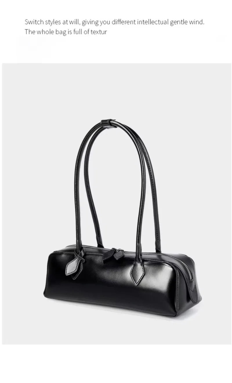 2026 Korean Luxury Bag Vintage Long Shoulder Bag Handbags Ladies Underarm Bag Shopping Bag Genuine Leather Bag Woman Hand Bag