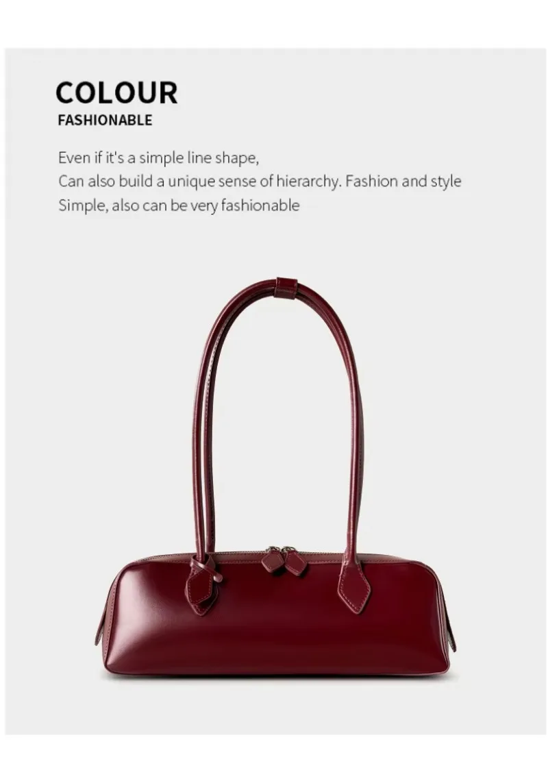 2026 Korean Luxury Bag Vintage Long Shoulder Bag Handbags Ladies Underarm Bag Shopping Bag Genuine Leather Bag Woman Hand Bag