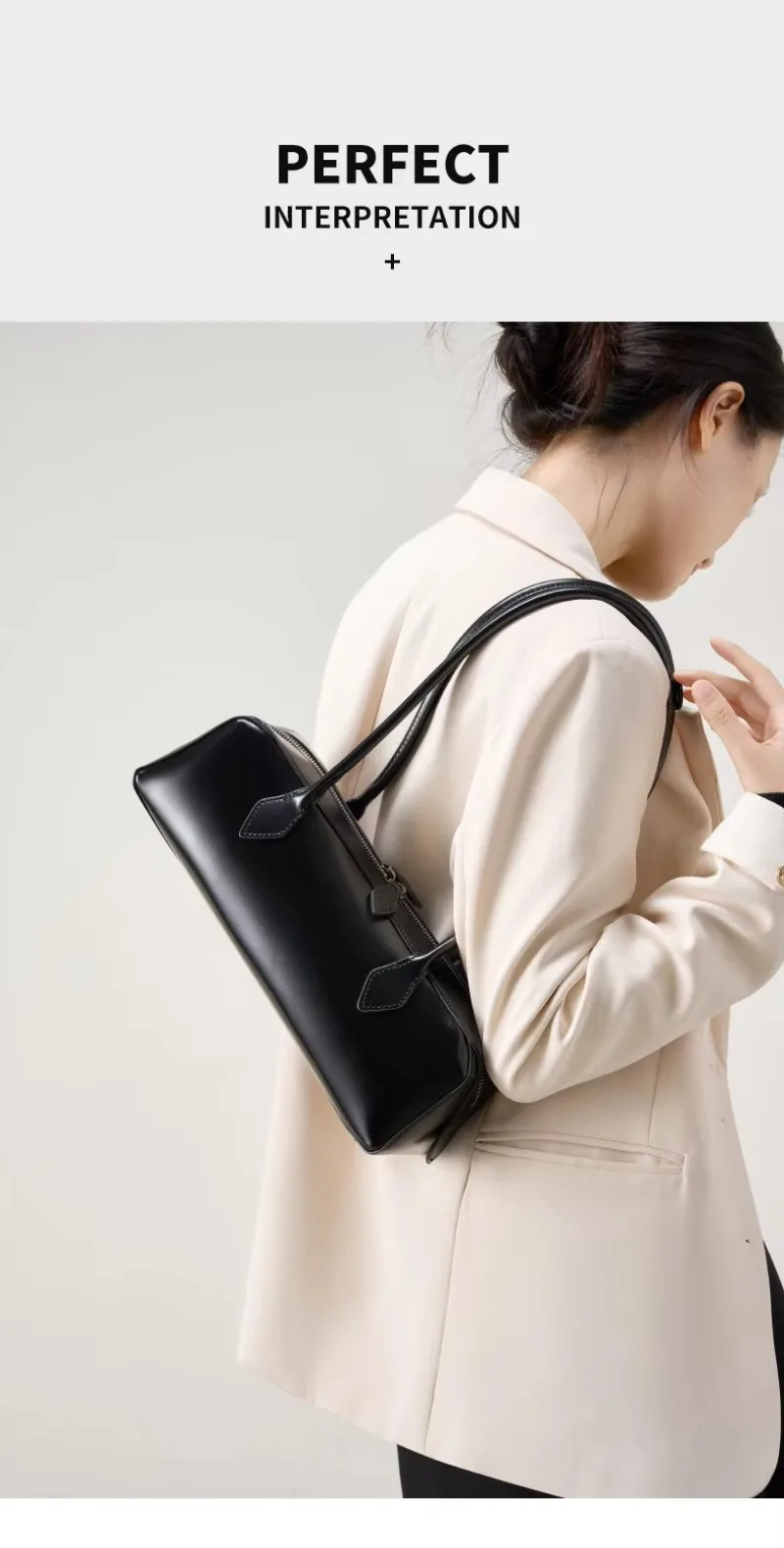 2026 Korean Luxury Bag Vintage Long Shoulder Bag Handbags Ladies Underarm Bag Shopping Bag Genuine Leather Bag Woman Hand Bag