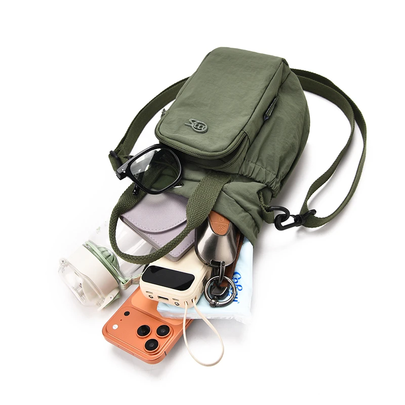 Unisex School Water Bottle Bag Water-resistant Sling Purses Running Sports Outdoor Portable Phone Bag